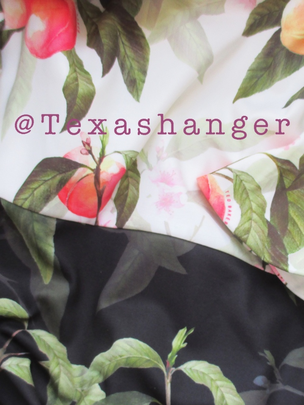Ted Baker NWT Areea Midi Dress Size 8 Peach Blossom Print - Picture 13 of 16